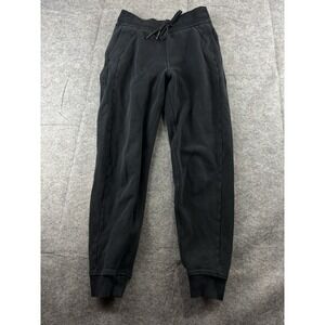 Lululemon Scuba High Rise Joggers Womens 4 Black Sweatpants Athletic Casual SEE